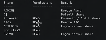 Forensic share access